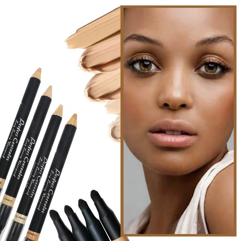 organic waterproof brow concealer pen high quality 2 in 1 face concealer pencil with brush