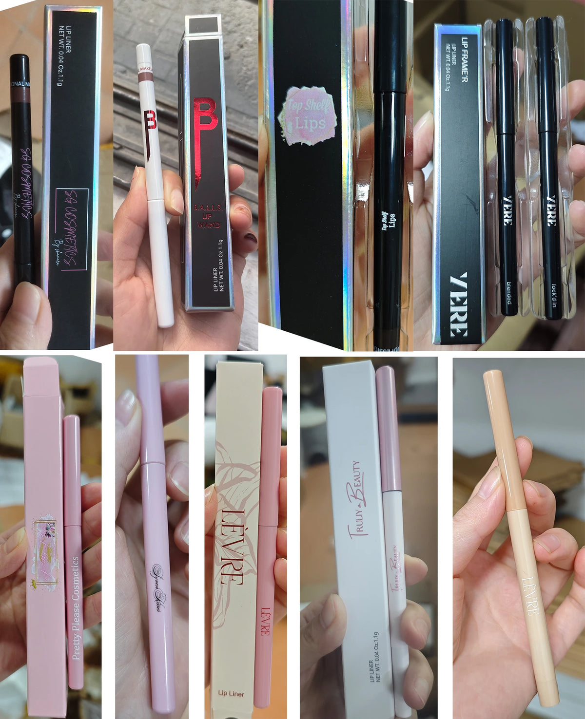 Retractable matte lip liner