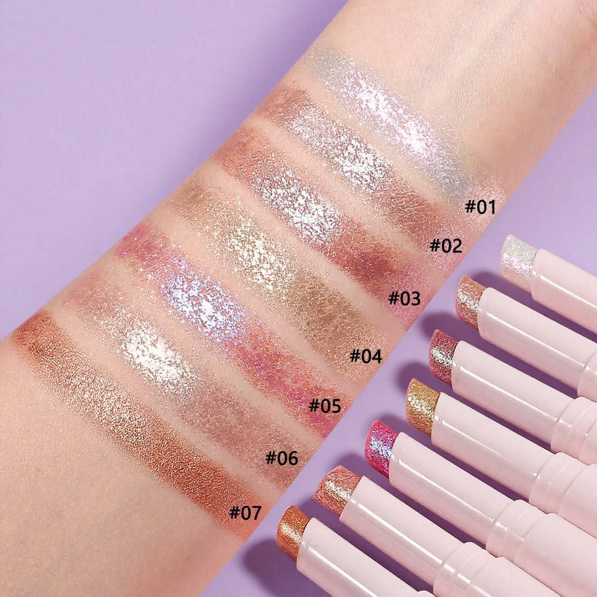 eye highlighter contouring highlight stick pink shimmer stick face jelly creamy highlighter stick