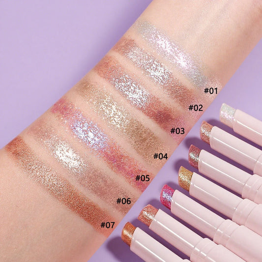 eye highlighter contouring highlight stick pink shimmer stick face jelly creamy highlighter stick