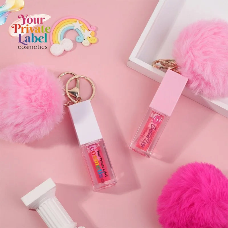 lip makeup 48 colors lip oil waterproof clear lip oil with keychain