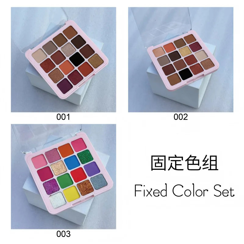 16 color square eyeshadow palette
