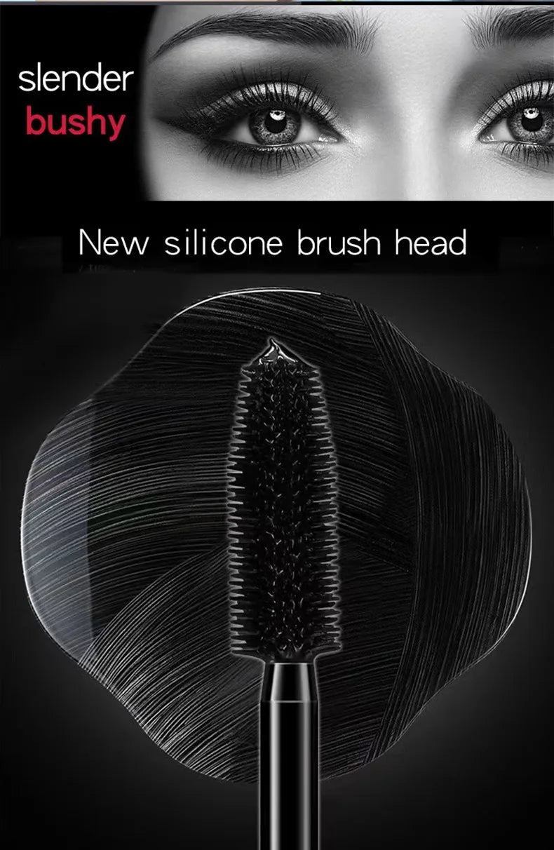4d lengthening lashes mascara silicone brush head makeup cosmetics waterproof mascara