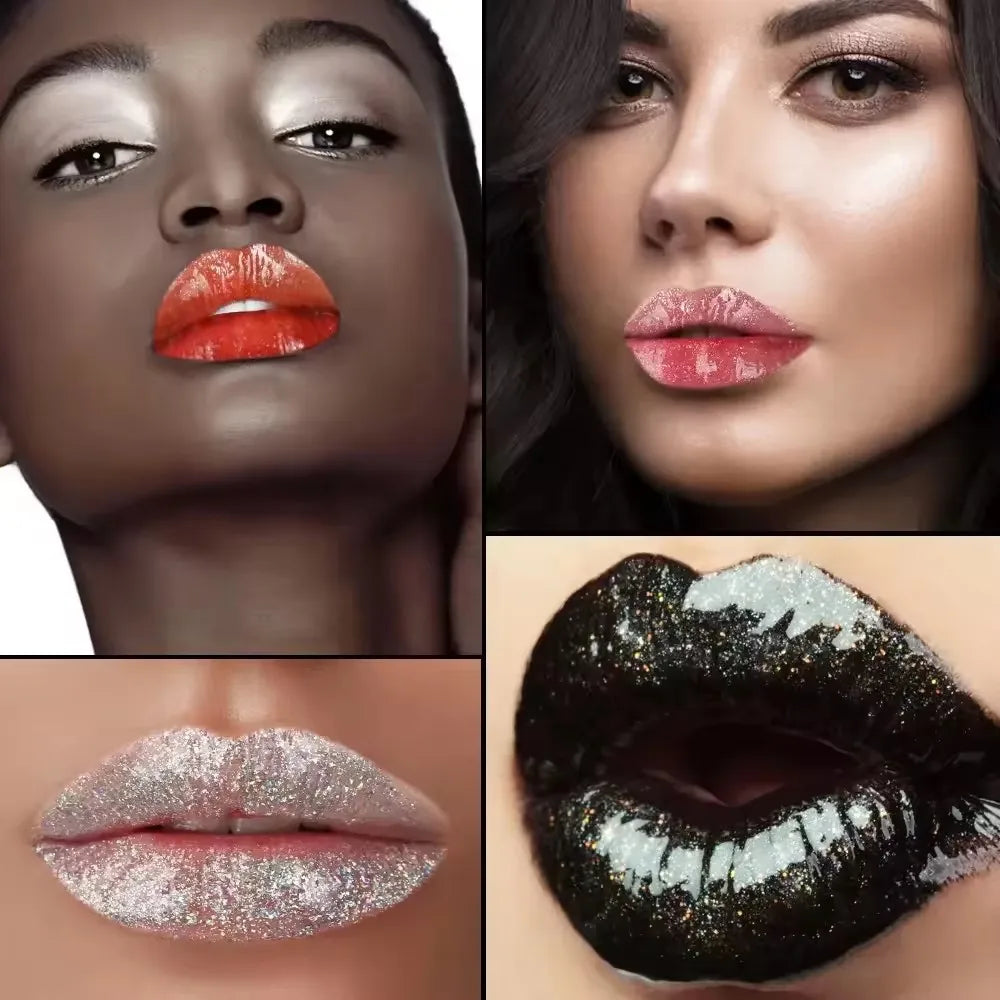 clear tubes glitter lipgloss moisturizing shiny black lip gloss liquid pink lipgloss