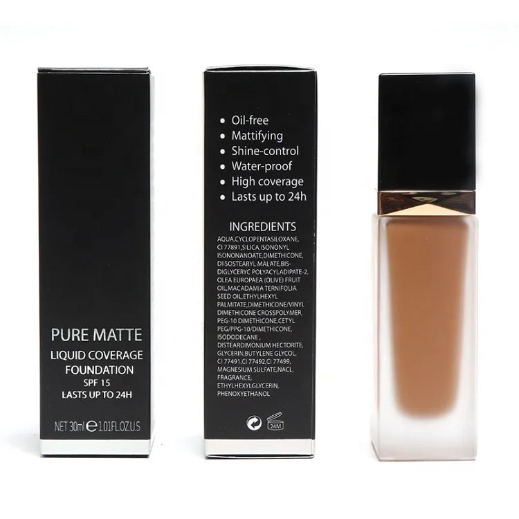 high quality 29 colors foundation full coverage waterproof long lasting hydrating matte liquid foundation