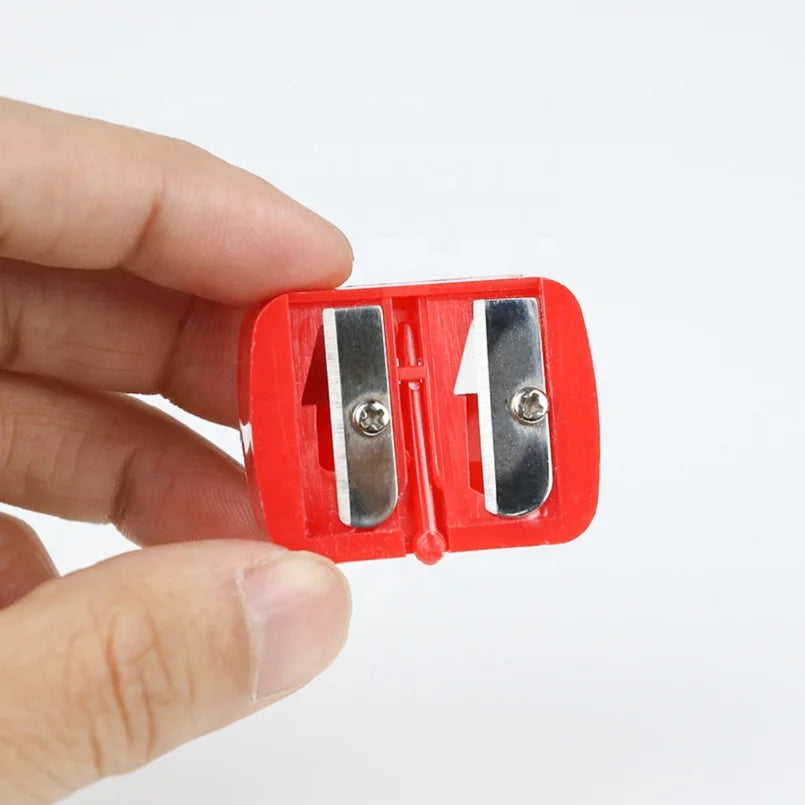 small body blade dual holes makeup tool cosmetic makeup pencil sharpener for eyebrow crayon lip liner eyeliner eyebrow p