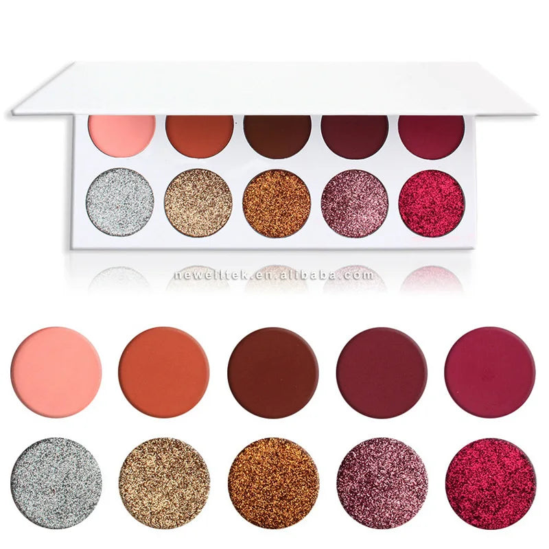 multi color makeup eye shadow palette matte 12 color natural metallic shimmer eye shadow palette