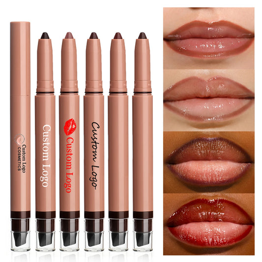 new matte lipliner waterproof long lasting twist up high pigment creamy matte lip liner with silicone smudger