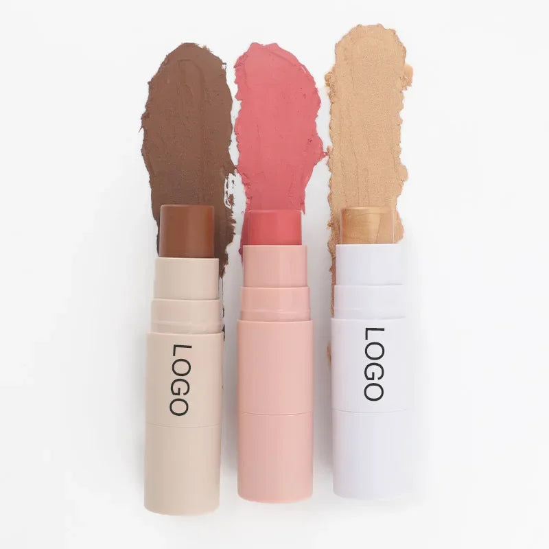waterproof makeup cream check blusher stick high definition highlighter blush concealer stick