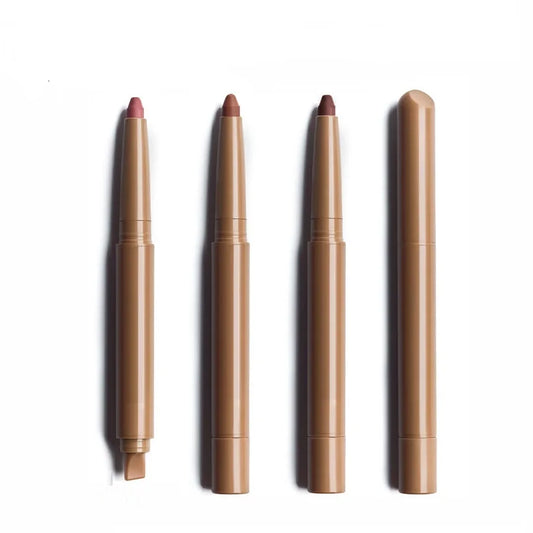 makeup dual end peptide volume contouring lip shaper retractable vegan creamy brown lip liner