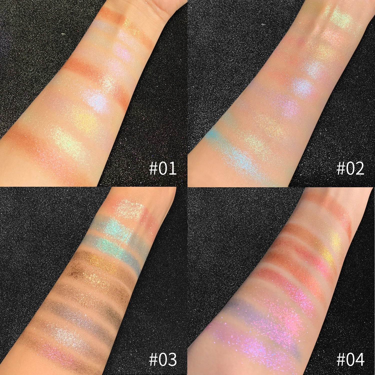 4-color glitter shimmer eyeshadow palette