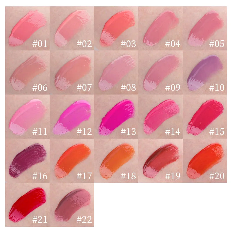 popular style 22 colors silver tube mirror glow lip glaze moisturizing smoothing lightweight lip gloss