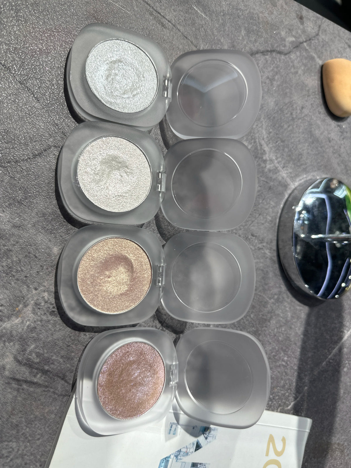4 color mash potatoes texture highlighter palette high pigment highlighter face makeup