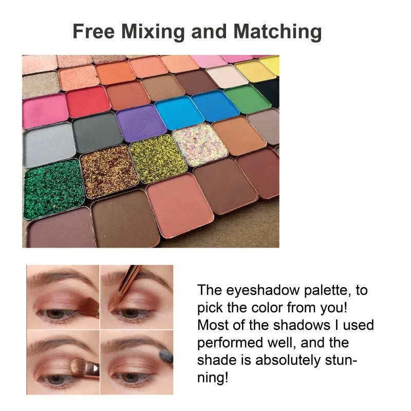 16-color matte shimmer glitter eyeshadow palette