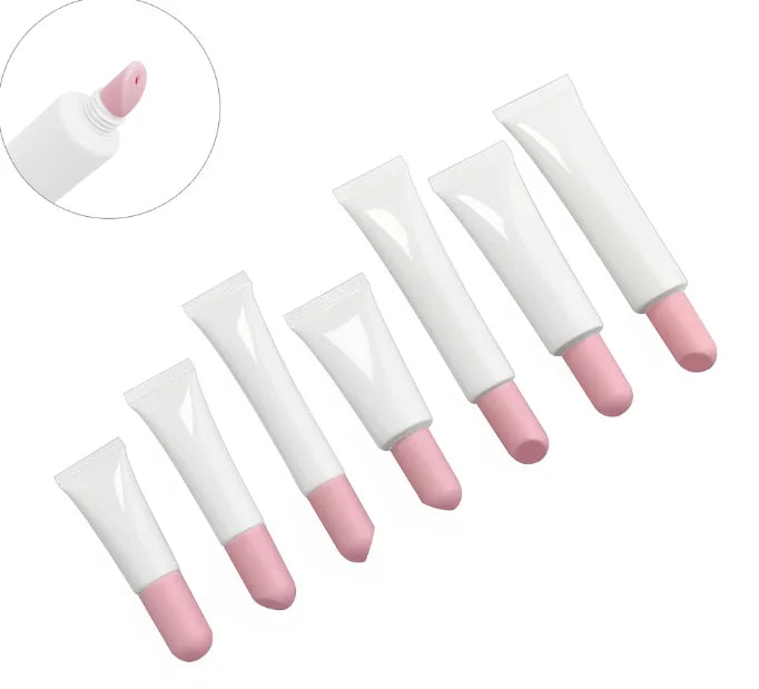 8ml 10ml 15ml 20ml empty pink squeeze lip gloss squeeze tubes balm lipgloss container mini soft tube for cosmetic packag