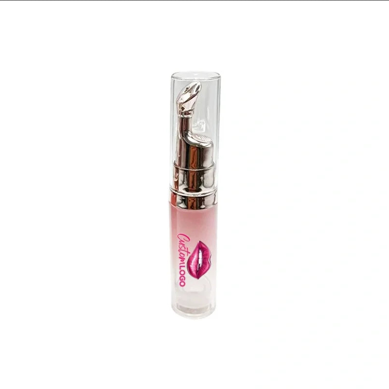 empty container 8ml pink plastic tube packaging lip oil container lip gloss applicator empty tube