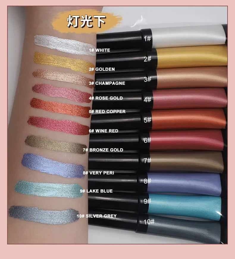 Liquid glitter eyeshadow in squeeze tube