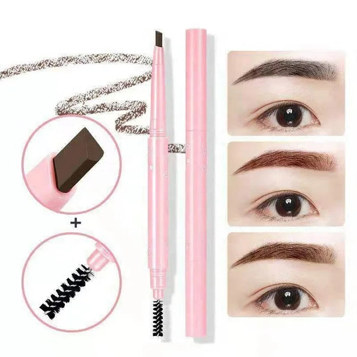 double ended pink eyebrow pencil waterproof eyebrow pens eyebrow pencil with eye brow brush