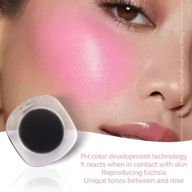 clear palette rose pink blush balm makeup black jelly tint cream blush ph color changing blush