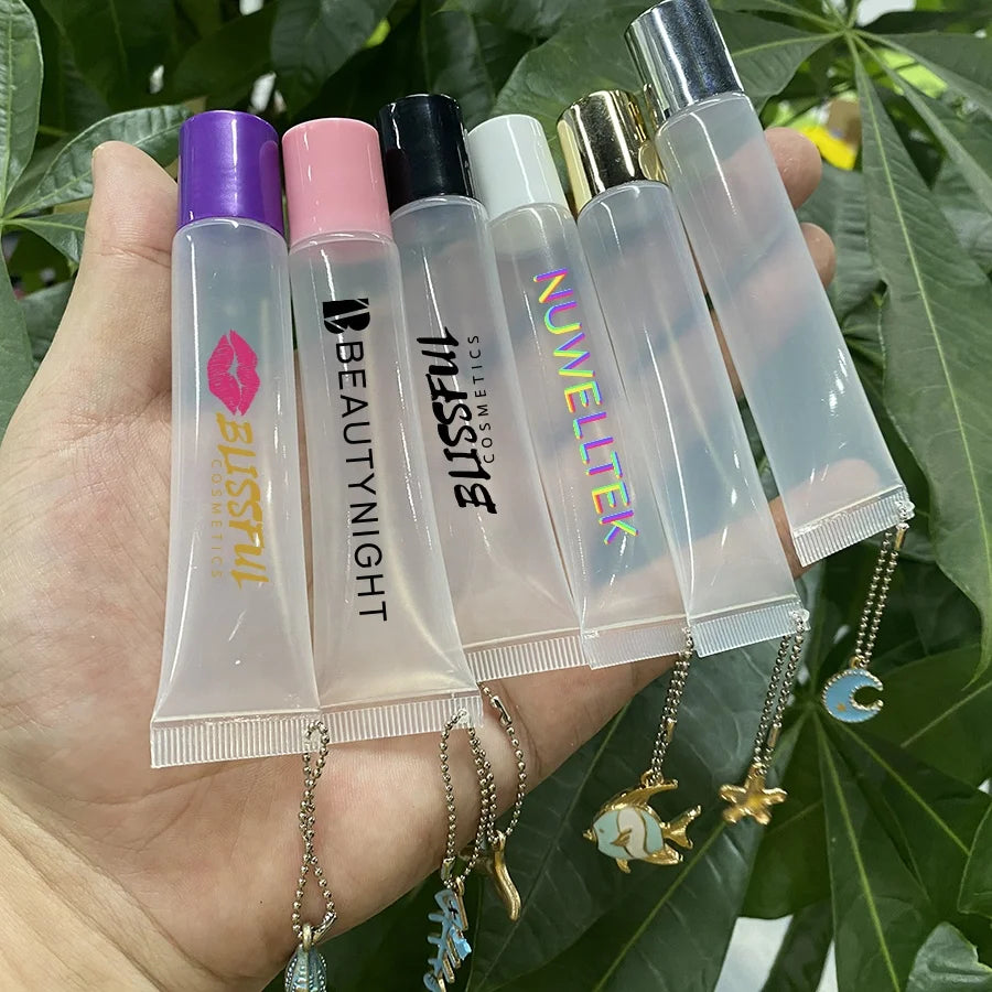 empty lipgloss squeeze tube lipgloss tube lipgloss bottle with keychains