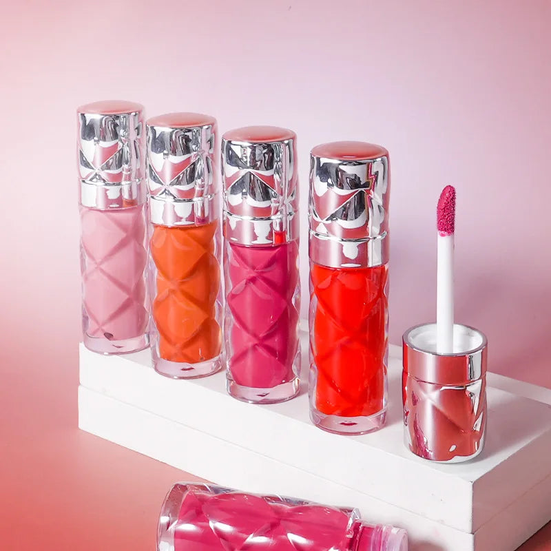 popular style 22 colors silver tube mirror glow lip glaze moisturizing smoothing lightweight lip gloss