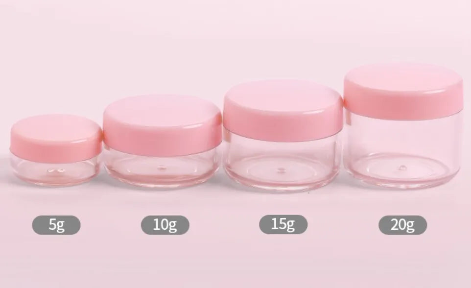5g 10g 20g cream plastic tube shiny pink lid clear bottle 15g lip scrub empty container plastic jars