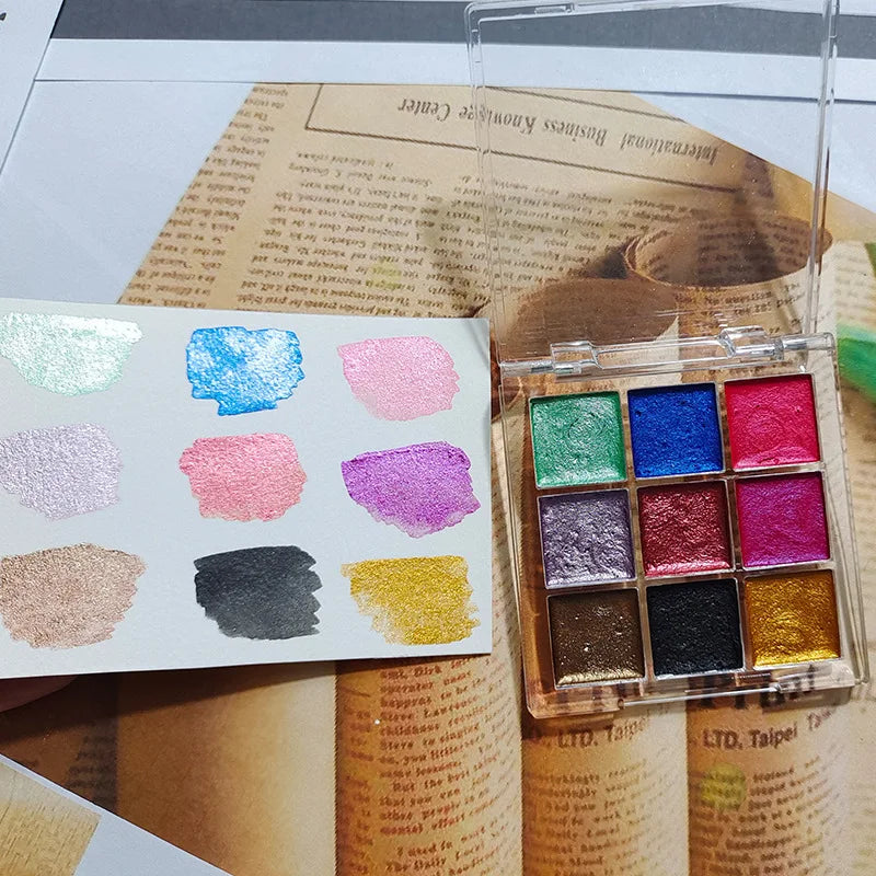 9-color chameleon multichrome eyeshadow palette