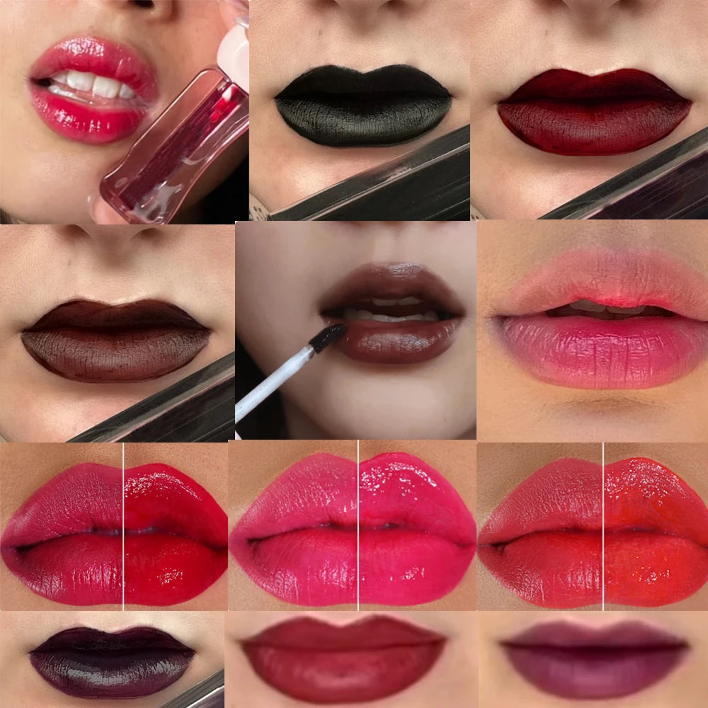 Waterproof vegan liquid lip stain in 6ml with shade swatches