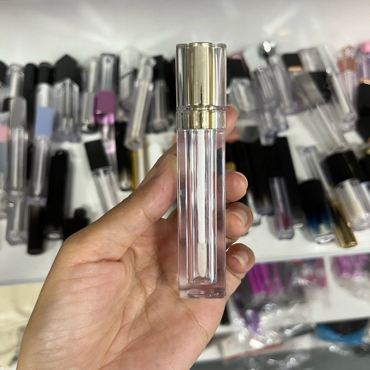 lip gloss empty tubes square unique empty gold luxury clear lip lipstick lip gloss tubes with packaging