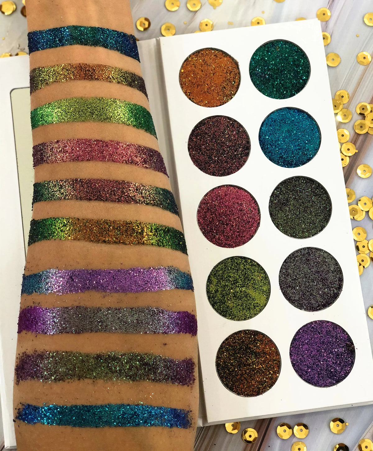 glitter nake cosmetics eyeshadow palette makeup