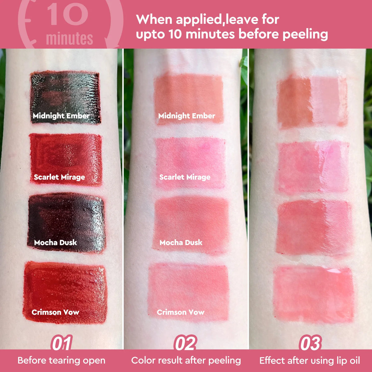 double sided peel off waterproof matte lipstick lip oil 2 in 1 hydrating lip oil lipstick
