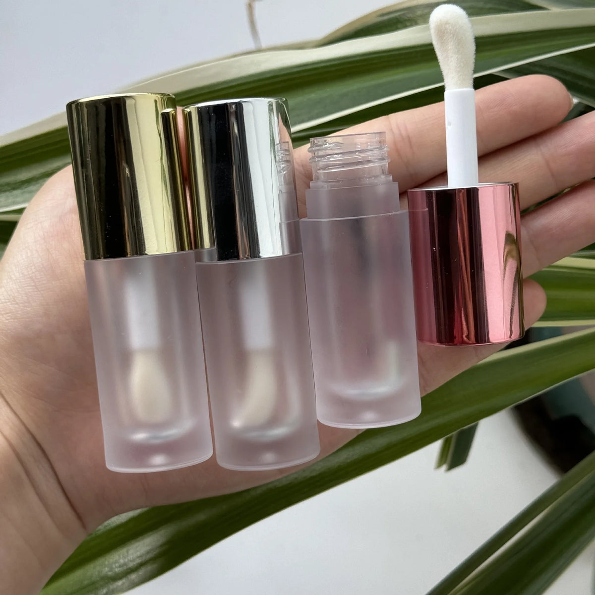 10ml big brush applicator lip gloss packaging wand empty lip gloss tube with stopper lipgloss tubes and packaging box