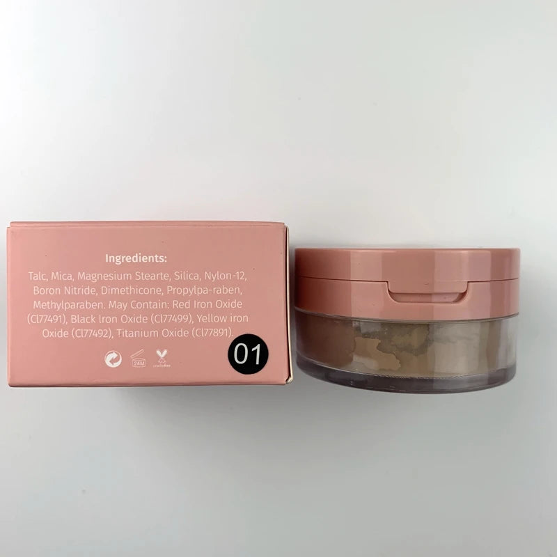 own brand long lasting makeup face loose powder waterproof natural mineral loose setting powder