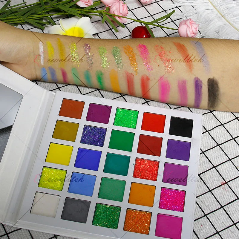 25-color pressed powder eyeshadow palette
