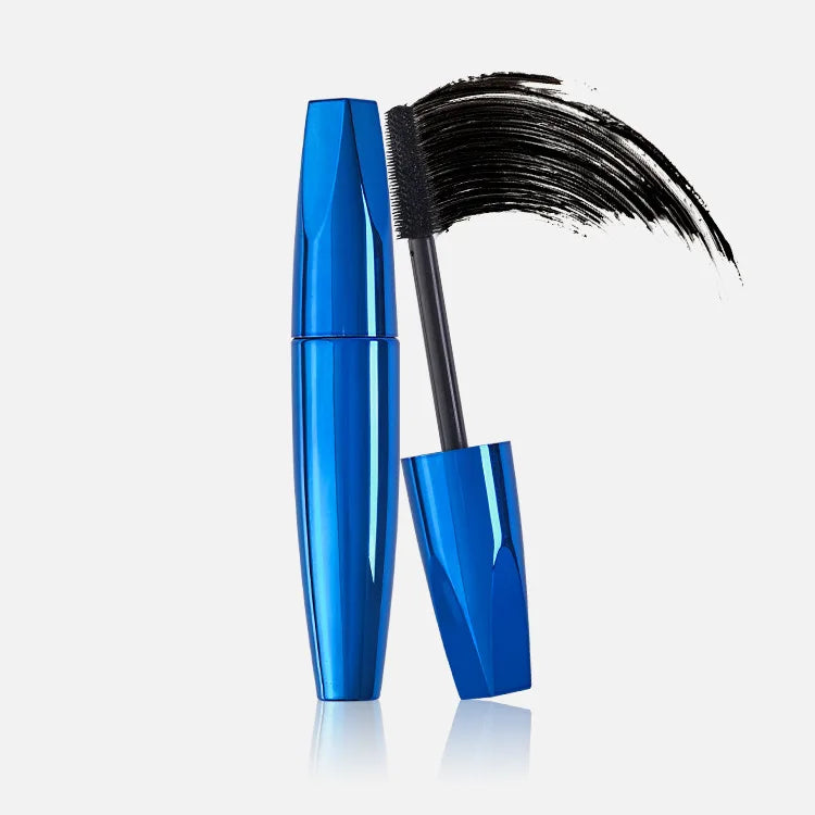 makeup 4d fiber mascara gel black color blue organic mascara