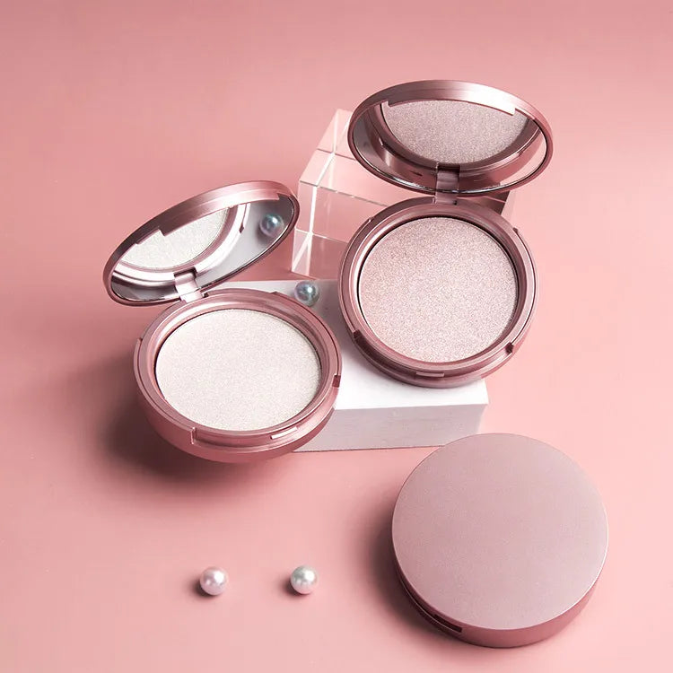 professional 5 color face makeup cosmetics high pigment highlighter palette pink highlighter palette