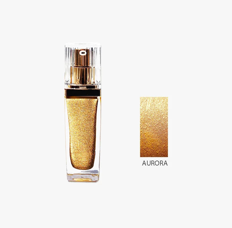 cosmetics highlighter square bottle makeup face body shimmer glitter highlighter spray