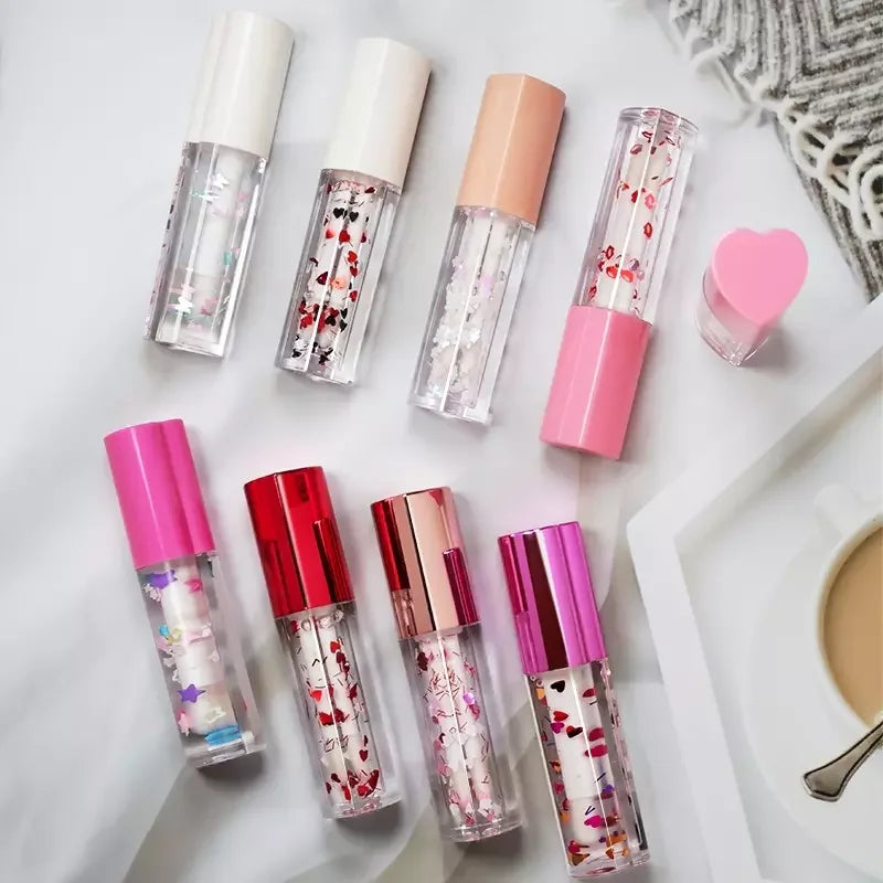 makeup empty lipgloss heart shaped lip gloss tudes lipstick lip oil plastic tube container