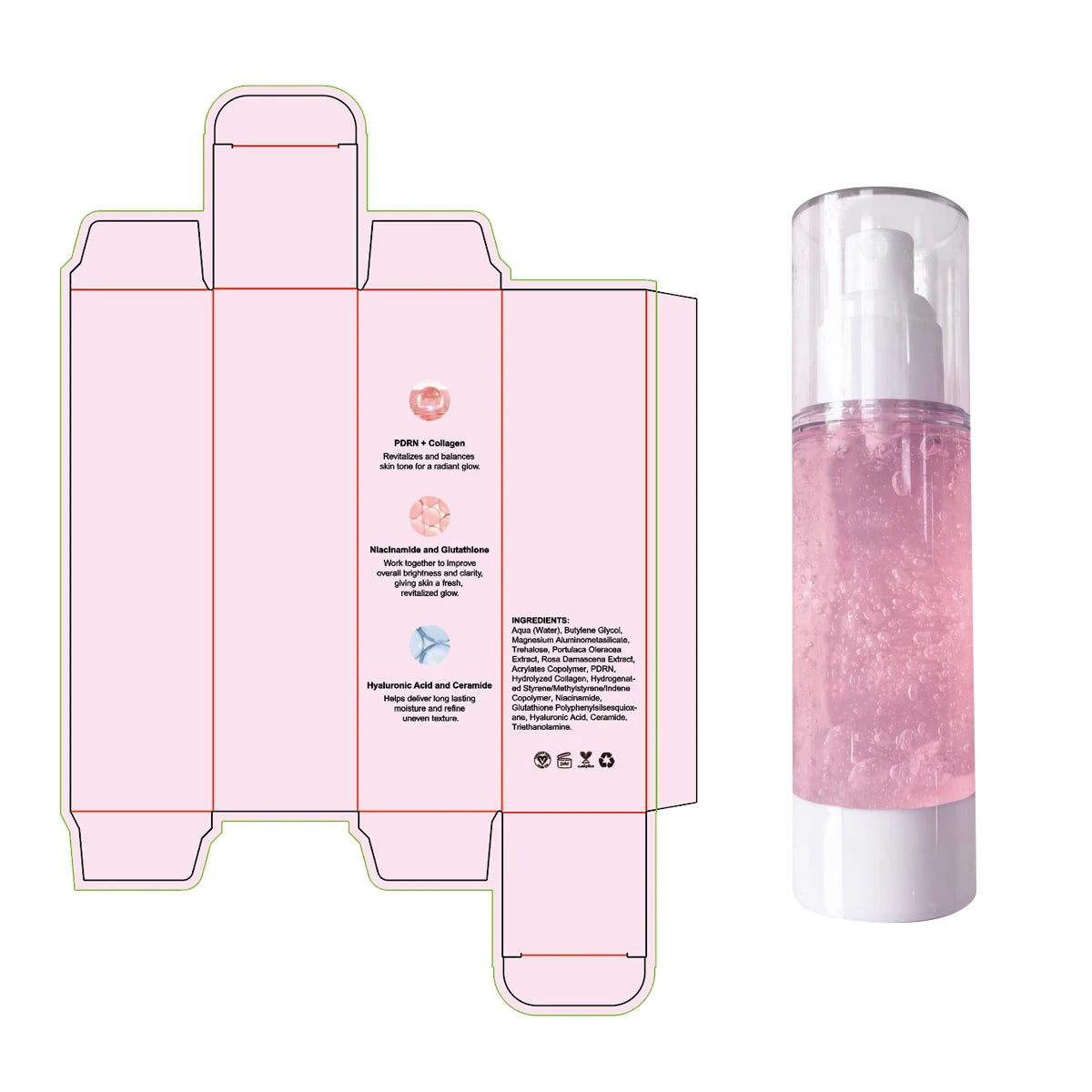 80ml collagen pink jelly mist serum setting spray waterproof long lasting oil control face makeup setting spray