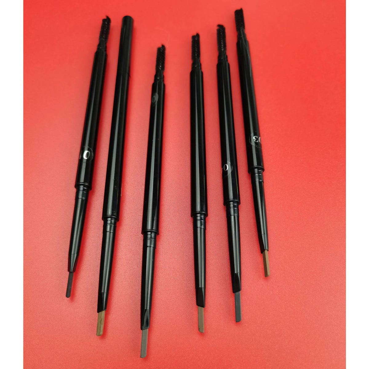 triangle tip black double head brow pencil dark brown black waterproof eyebrow pencil