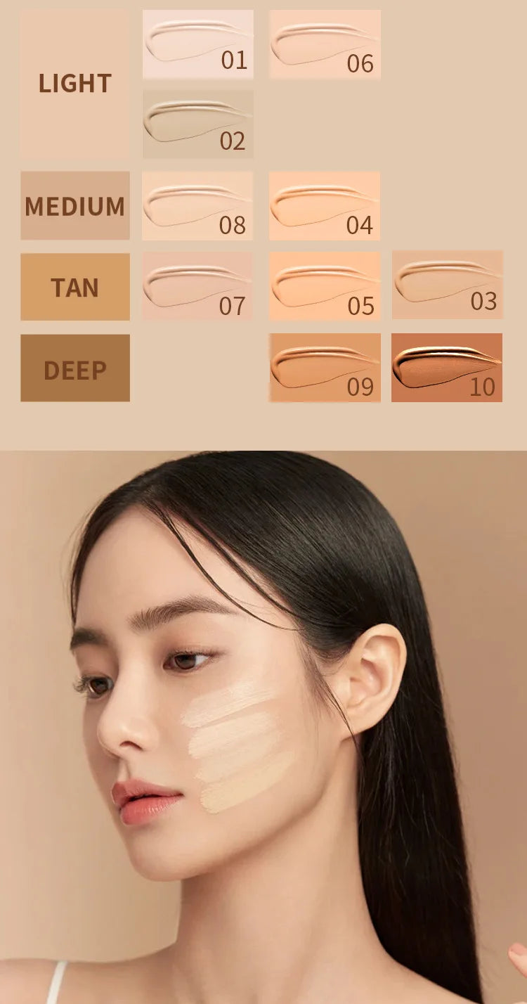 face natural cosmetic liquid foundation full coverage vegan long lasting foundation makeup