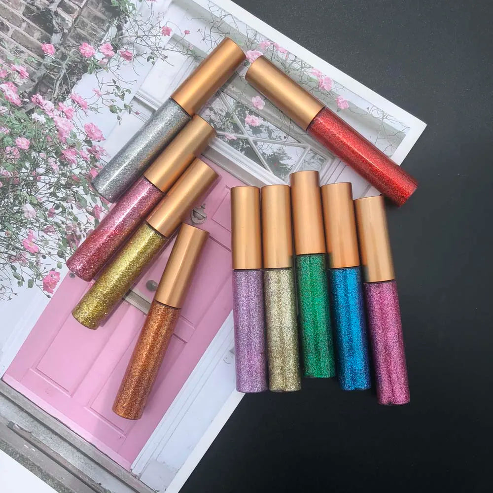 high pigment shinny liquid glitter eyeliner waterproof eyeliner vegan shimmer liquid eyeliner