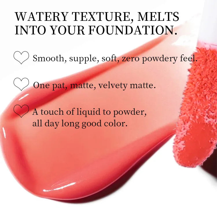 hot selling 7 colors liquid blush natural glow color smooth matte blush