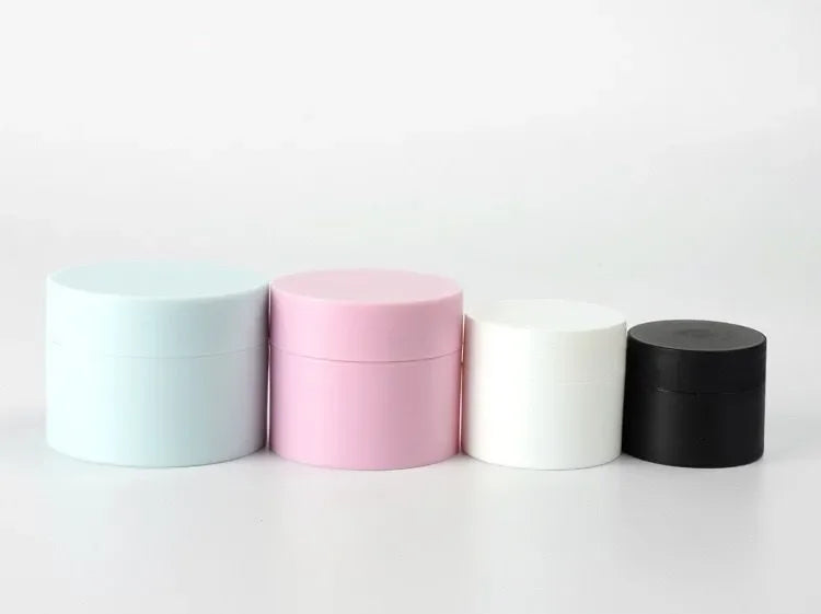 3g 5g 10g 15g 20g 30g 50g 100g 120g skin care cream lip balm matte jar black pet cosmetic plastic jar with plastic screw