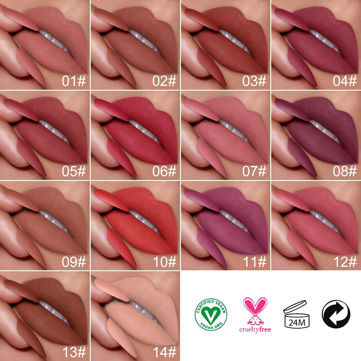 cosmetics pink smooth lipstick long lasting moisturizing creamy matte lipstick