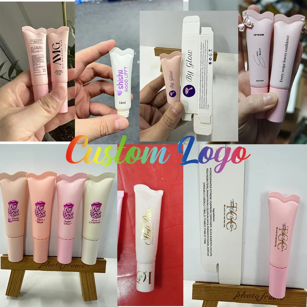 14ml empty soft squeeze lip oil lipgloss lip gloss tube plastic applicator lip balm tube plastic packaging