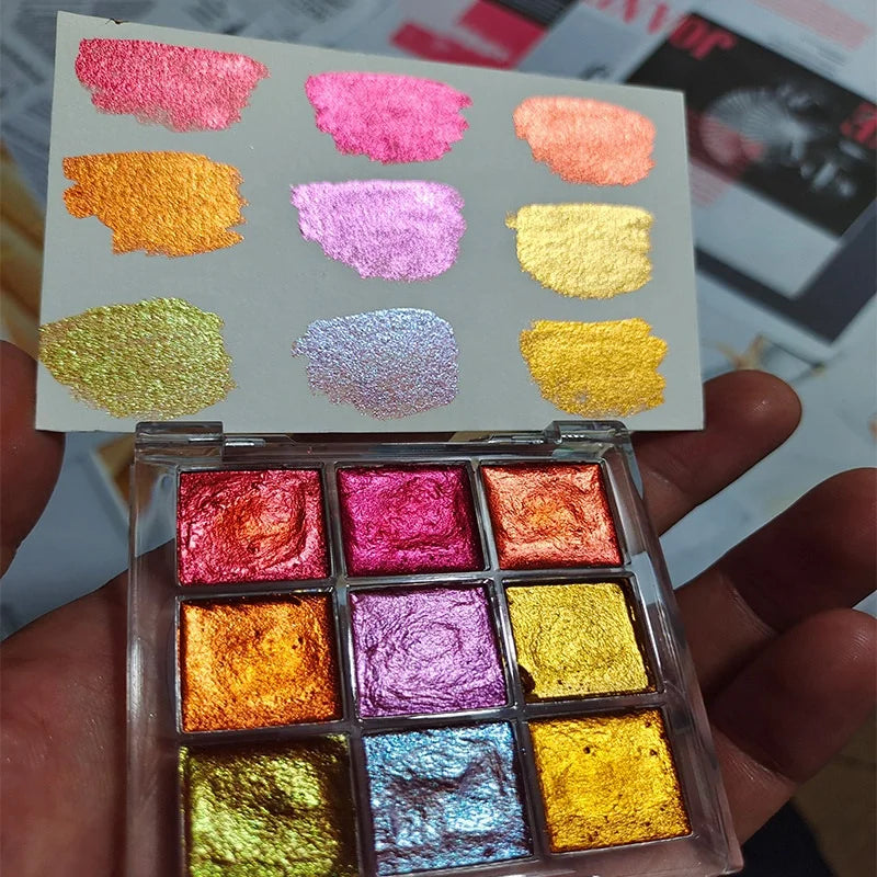 9-color chameleon multichrome eyeshadow palette