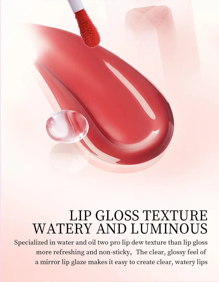 22 shades glossy nourishing mirror lip glaze long lasting high pigmented moisturizing lip gloss