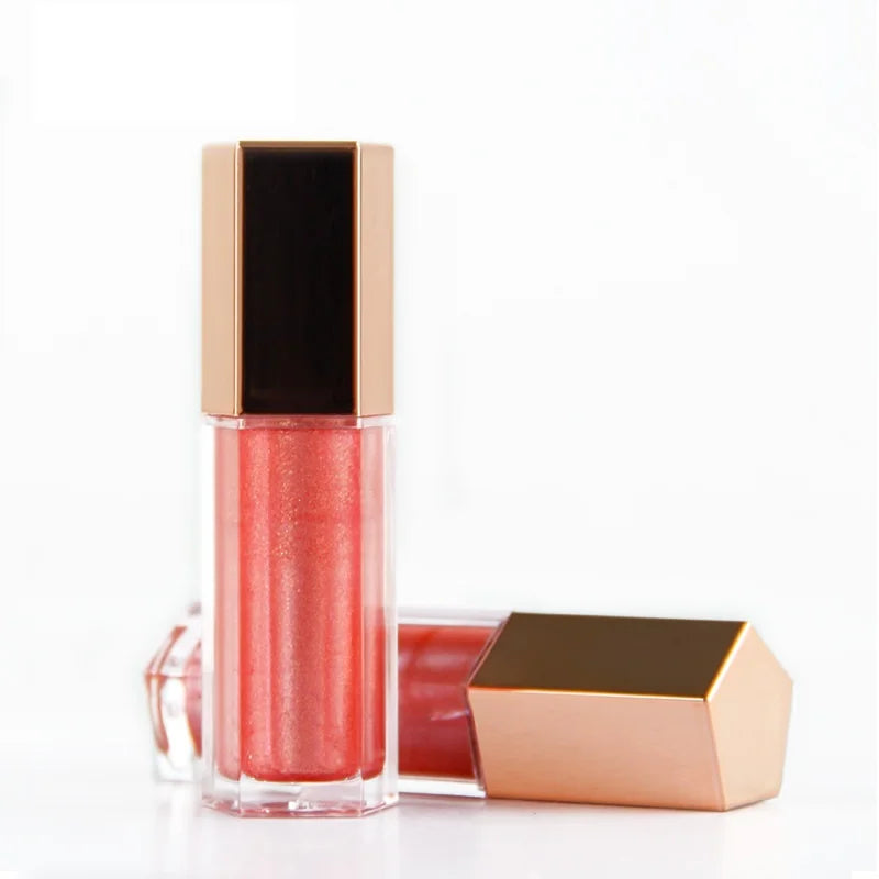 glitter lipgloss 11 colors vegan liquid shimmer pink gold moisturizing lip gloss