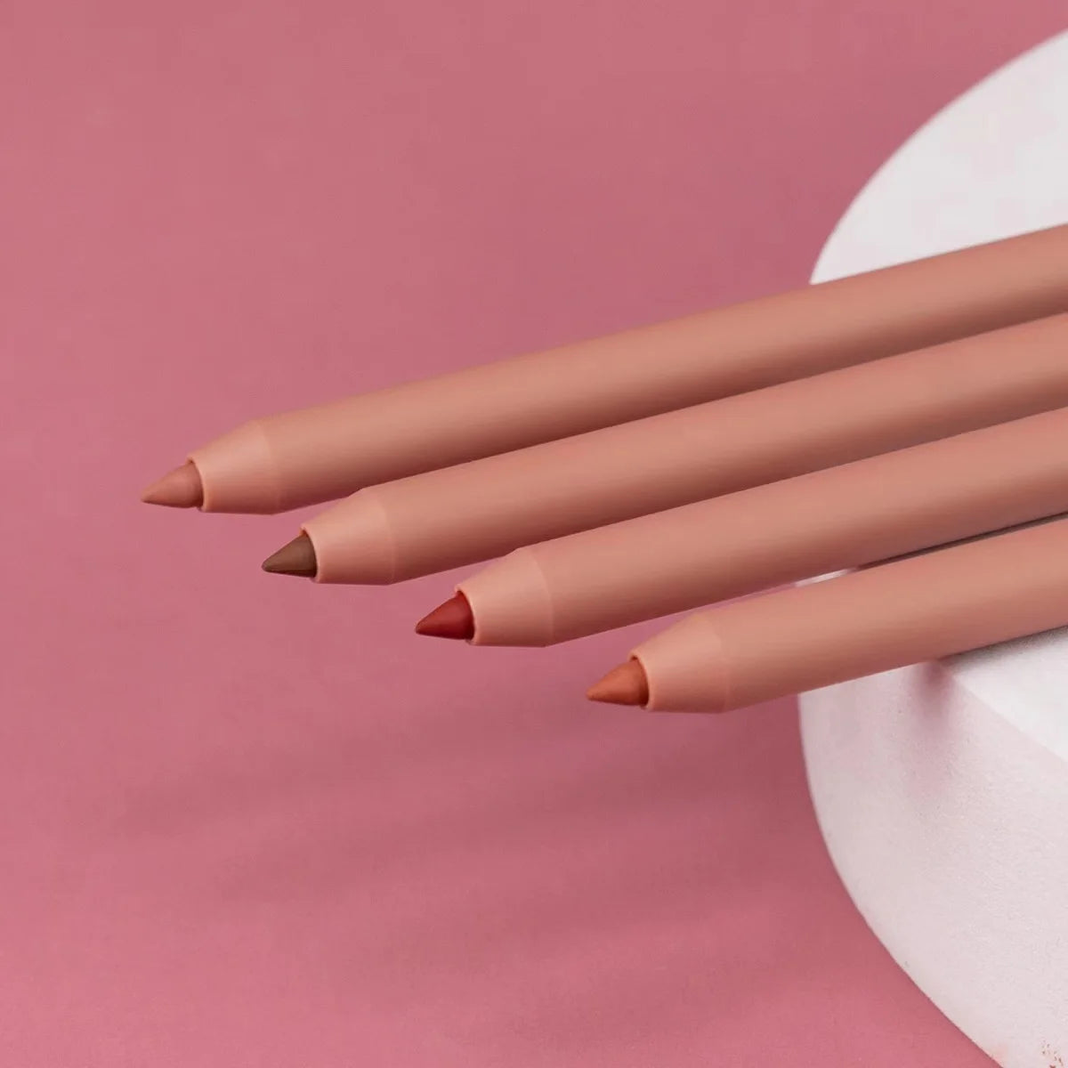 cosmetic nude 8 colors creamy lipliner waterproof long lasting lip liner pencil with sharpener